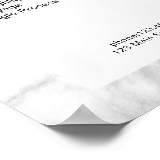 Elegante Marmeren Prijslijst Poster (Hoek)