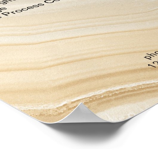 Elegante Marmeren Prijslijst Poster (Hoek)