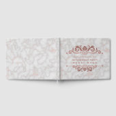 Elegante Marmeren Roos Goud Pensioen Partij Gastenboek (Volledig)