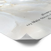 Elegante, marmeren, salon, prijslijst poster (Hoek)