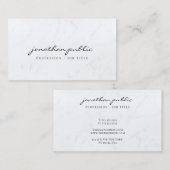 Elegante marmeren sjabloonscript Luxeprofiel Visitekaartje (Voorkant / Achterkant)