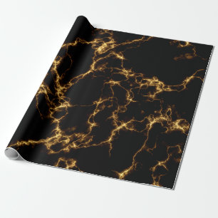 Elegante Marmeren style3 - Zwart Goud Cadeaupapier