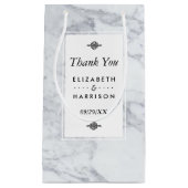 Elegante  Marmeren Trouwgunst Klein Cadeauzakje (Voorkant)