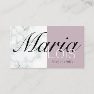 Elegante Marmeren Twee-Tonen Make-up Kunstenaarsch Visitekaartje