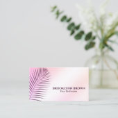 Elegante Marmeren Waterverf Floral Modern Pastel Visitekaartje (Staand voorkant)