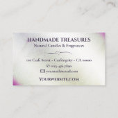 Elegante Marmeren Waterverf Floral Modern Roze Visitekaartje (Achterkant)