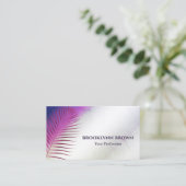 Elegante Marmeren Waterverf Floral Modern Roze Visitekaartje (Staand voorkant)