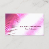 Elegante Marmeren Waterverf Floral Modern Roze Wit Visitekaartje (Voorkant)