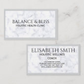 Elegante Marmeren Wellness & Coaching Professional Visitekaartje (Voorkant / Achterkant)
