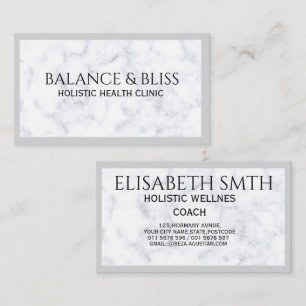 Elegante Marmeren Wellness & Coaching Professional Visitekaartje