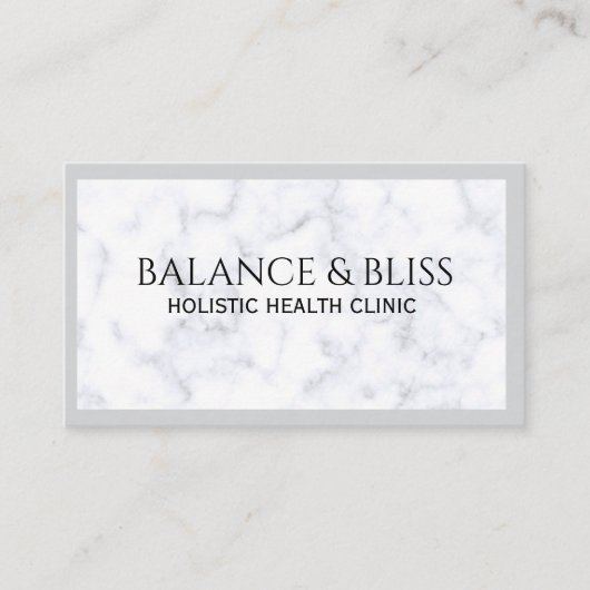 Elegante Marmeren Wellness & Coaching Professional Visitekaartje (Voorkant)