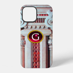 ELEGANTE MARMEREN ZUID,PINK ROOD EDELGESTEENTE MON iPhone 12 HOESJE