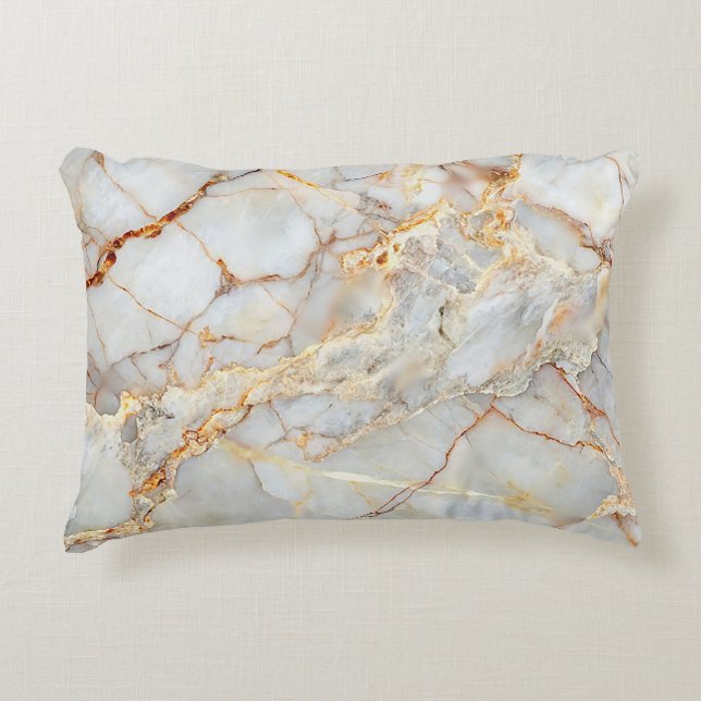 Elegante marmerstructuur accent kussen (Voorkant)