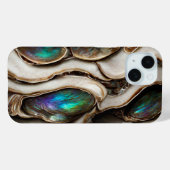 Elegante marmertextuur Abalone stenen Luxe Case-Mate iPhone Case (Achterkant (horizontaal))