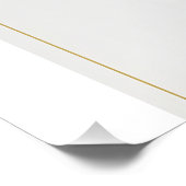 Elegante Marokkaanse Gouden Bloemen Wedding Menu Perfect Poster (Hoek)