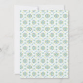 Elegante Marokkaanse Tegels Floral Blue Kaart (Achterkant)