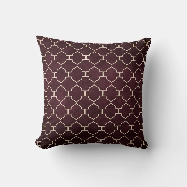 Elegante Marokkaanse trellis patroon kussen (Voorkant)