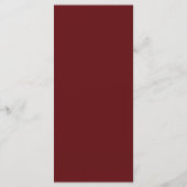 Elegante Maroon Bourgondië bruiloft Menu (Achterkant)