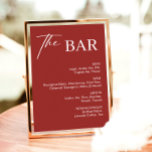Elegante Maroon Christmas Wedding Bar Poster<br><div class="desc">Verhoog uw elegante winter bruiloft met deze prachtige kastanjebruine bar teken, een perfecte aanvulling op uw winter bruiloft esthetiek. Ideaal voor het verbeteren van de winter bruiloft centerpieces en winter bruiloft decoraties, dit teken brengt uw winter bruiloft ideeën tot leven. Perfect voor zowel de winter bruiloften en kerst bruiloft inspiratie,...</div>