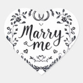 Elegante "Marry Me" Hart bruiloft Sticker 💍✨👰 (Voorkant)