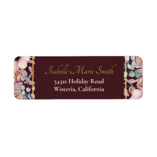 Elegante Marsala Blush Anemone Bloemen Bruiloft Etiket