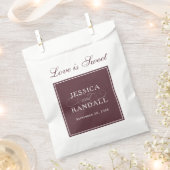 Elegante Marsala Bourgogne Rode Liefde is Zoet Bedankzakje (Geknipt)