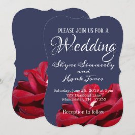 Elegante Marsala Bourgondië Bloemen Marine Blauwe  Kaart