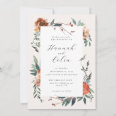 Elegante Marsala Peach Botanical Garden Kaart (Voorkant)