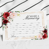 Elegante Marsala Roos begrafenis Deel een Memory K RSVP Kaartje