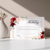 Elegante Marsala Roos begrafenis Deel een Memory K RSVP Kaartje