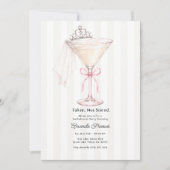 Elegante Martini Bachelorette 'Genomen Niet Geroer Kaart (Voorkant)