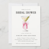 Elegante Martini cocktail bruids douche uitnodigin Kaart (Voorkant)