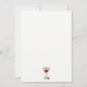 Elegante Martini cocktail bruids douche uitnodigin Kaart (Achterkant)