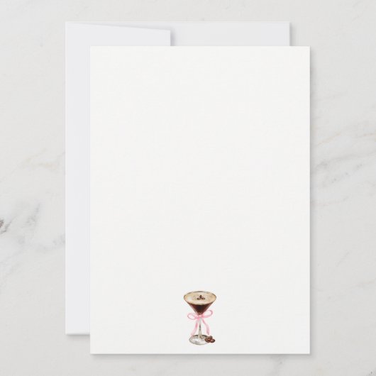 Elegante Martini cocktail bruids douche uitnodigin Kaart (Achterkant)