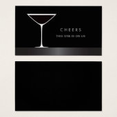 Elegante martini cocktailglas drink voucher visitekaartje (Voorkant /achterkant)