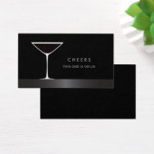 Elegante martini cocktailglas drink voucher visitekaartje (Bureau)
