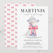 Elegante Martini en het Huwelijk Vrijgezellenfeest Kaart (Voorkant / Achterkant)
