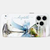 Elegante Martini Monogram Case-Mate iPhone Case (Achterkant (horizontaal))