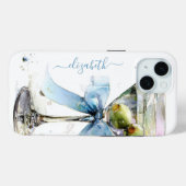 Elegante Martini Monogram Case-Mate iPhone Case (Achterkant (horizontaal))