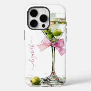 Elegante Martini Monogram iPhone 16 Pro Hoesje