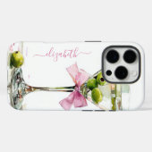 Elegante Martini Monogram Case-Mate iPhone Case (Achterkant (horizontaal))