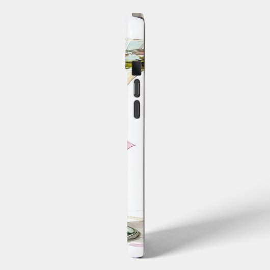 Elegante Martini Monogram Case-Mate iPhone Case (Achterkant / Links)