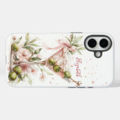 Elegante Martini Monogram Case-Mate iPhone Case (Achterkant (horizontaal))