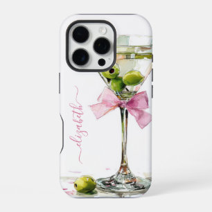 Elegante Martini Monogram iPhone 16 Pro Hoesje