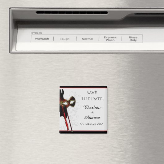 Elegante maskerade Bewaar de datum Magneet (Insitu (Vaatwasser))