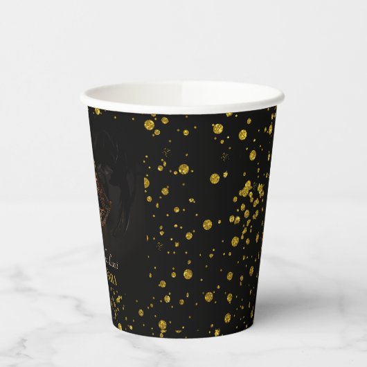 Elegante maskerade en witte roos papieren bekers (Links)