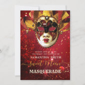 Elegante Maskerade Uitnodiging (Voorkant)