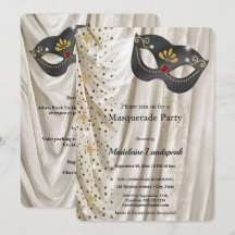 Elegante Maskeradebal Houtskoolmasker Ivoorzijden