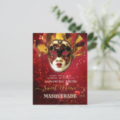 Elegante Masquerade Ansichtkaart Briefkaart (Staand voorkant)