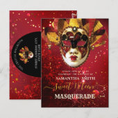 Elegante Masquerade Ansichtkaart Briefkaart (Voorkant / Achterkant)